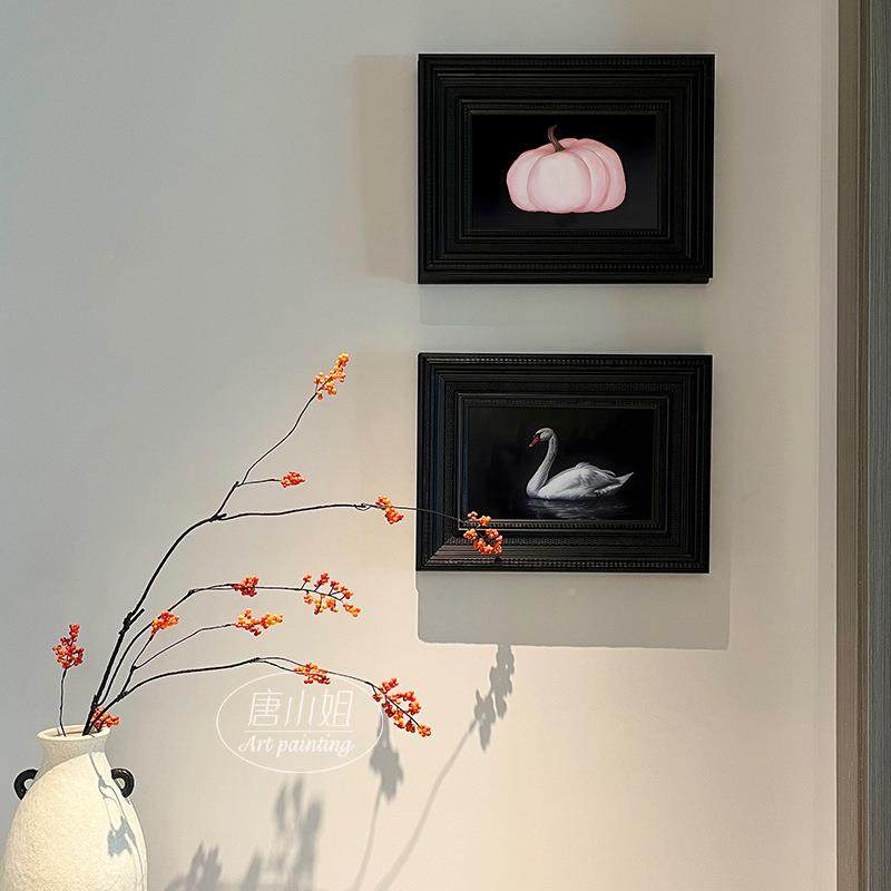 厅法式复古客玄PBN关饰画中古风卧室装床头组合挂桌画饭厅餐墙上