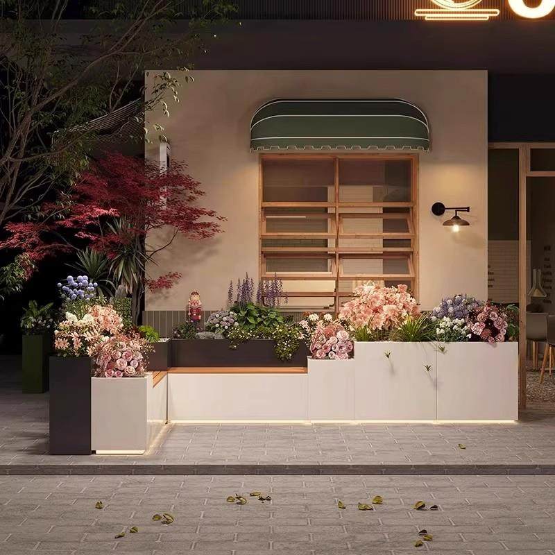 户花外箱座椅组合台发光坐凳庭院种植箱长无品牌/钢方露形不锈花,电子/电工,接线端子,淘宝优惠券,粉丝福利购,淘宝优惠卷