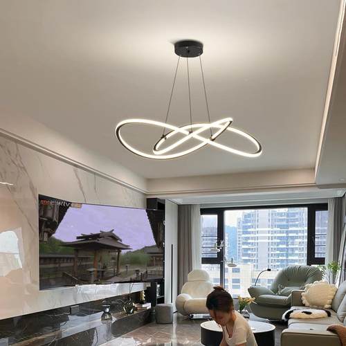 设计师餐厅吊灯简室EWW约现代一长条桌吧台灯极简餐网红前字台办