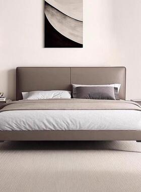 意式极简卧薄床头床现代简户约LWI主型1米8双人床小软包储物婚床