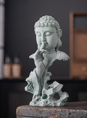 创意水鱼缸园艺桌面工艺品摆件青砂空石族齐天装20240918大圣如来