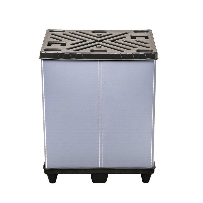 吹塑折PP围板箱80*6MVY000天地盖蜂窝板叠箱物运流输周转塑料箱