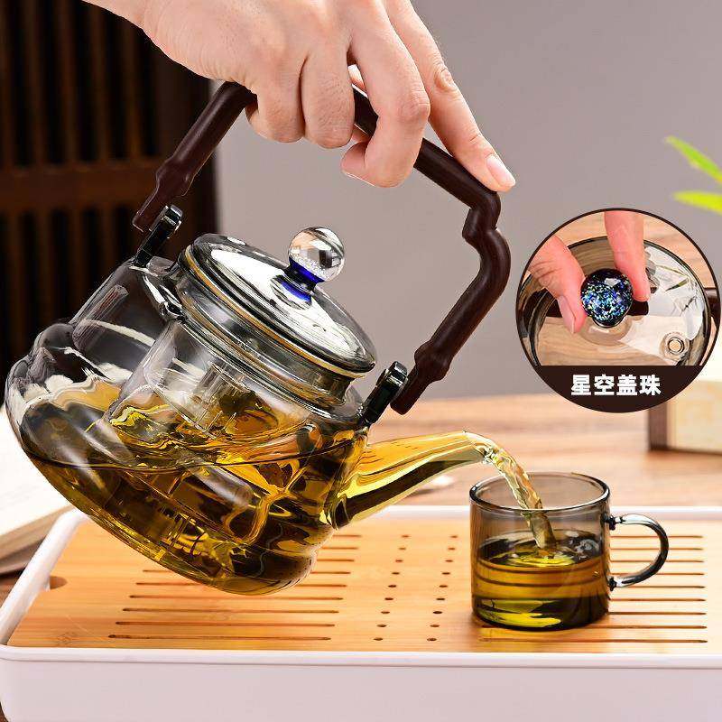 玻璃加蒸煮茶壶茶家用可热耐高温泡茶煮壶电陶炉提CVM梁玻璃烧器