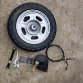 ?改装 0轮子 手1推车415老虎独轮双轮斗斗车鸡车带刹车车总成公300