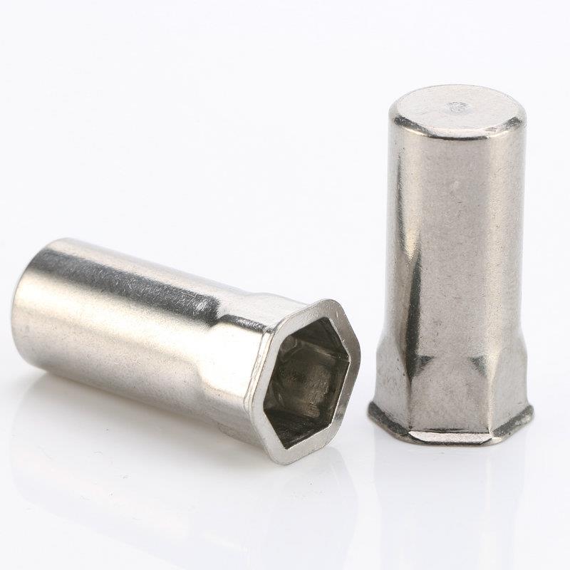 厂家1不6锈钢拉铆帽母M4-M12小沉内外半六头角VSA盲孔铆螺母