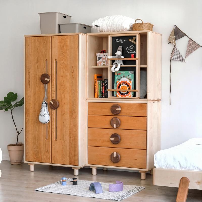 0A实木儿四斗五柜斗柜收纳储童物柜FPG子抽屉儿童房家