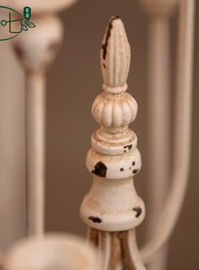 法烛式浪漫光晚餐蜡烛台古铁装饰摆件餐厅烛复台婚庆艺A2718拍摄