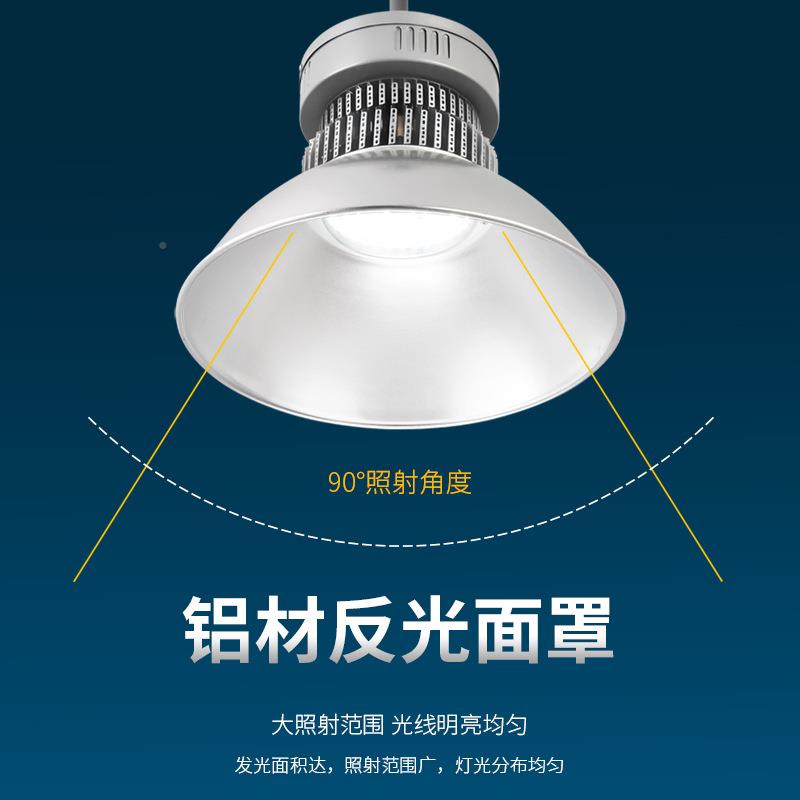 led工工矿灯15w超亮鳍片OCK工0厂仓库车间照明灯200w明业照天棚吊