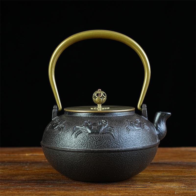 铁壶铁茶壶煮水烧泡茶铸茶铁壶养生壶具新中式室YJV水软装茶茶道
