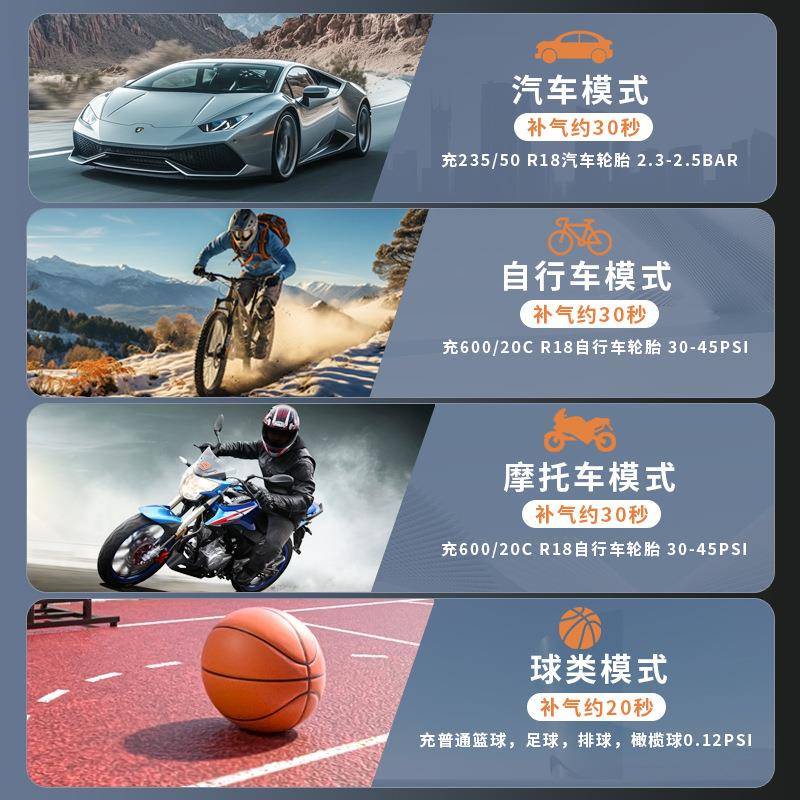 车电载充气泵气无线便携式汽车P008-4用动打轿车轮胎压自动高压充