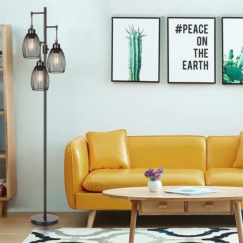 落地地灯客厅约沙发边复古美简无式极调光书房EHN卧室落灯