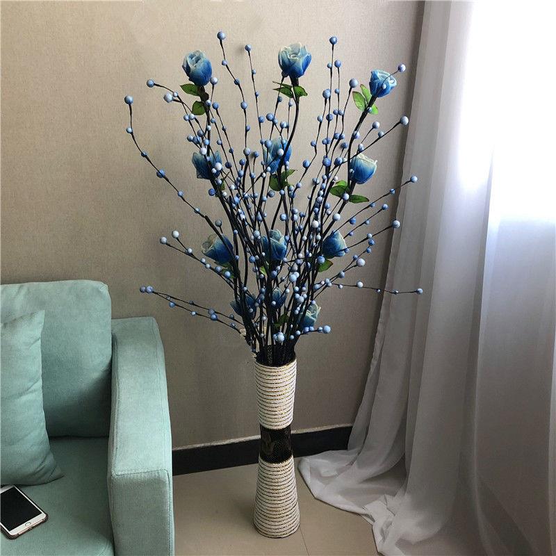 新款叶花脉仿真客厅饰装干花落地花束THWiwwYX居摆家大件玫瑰插花