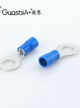 冷压冷端子铜压线MWE鼻RV2-6L紫圆接线端子PVC绝形缘护套压裸端子