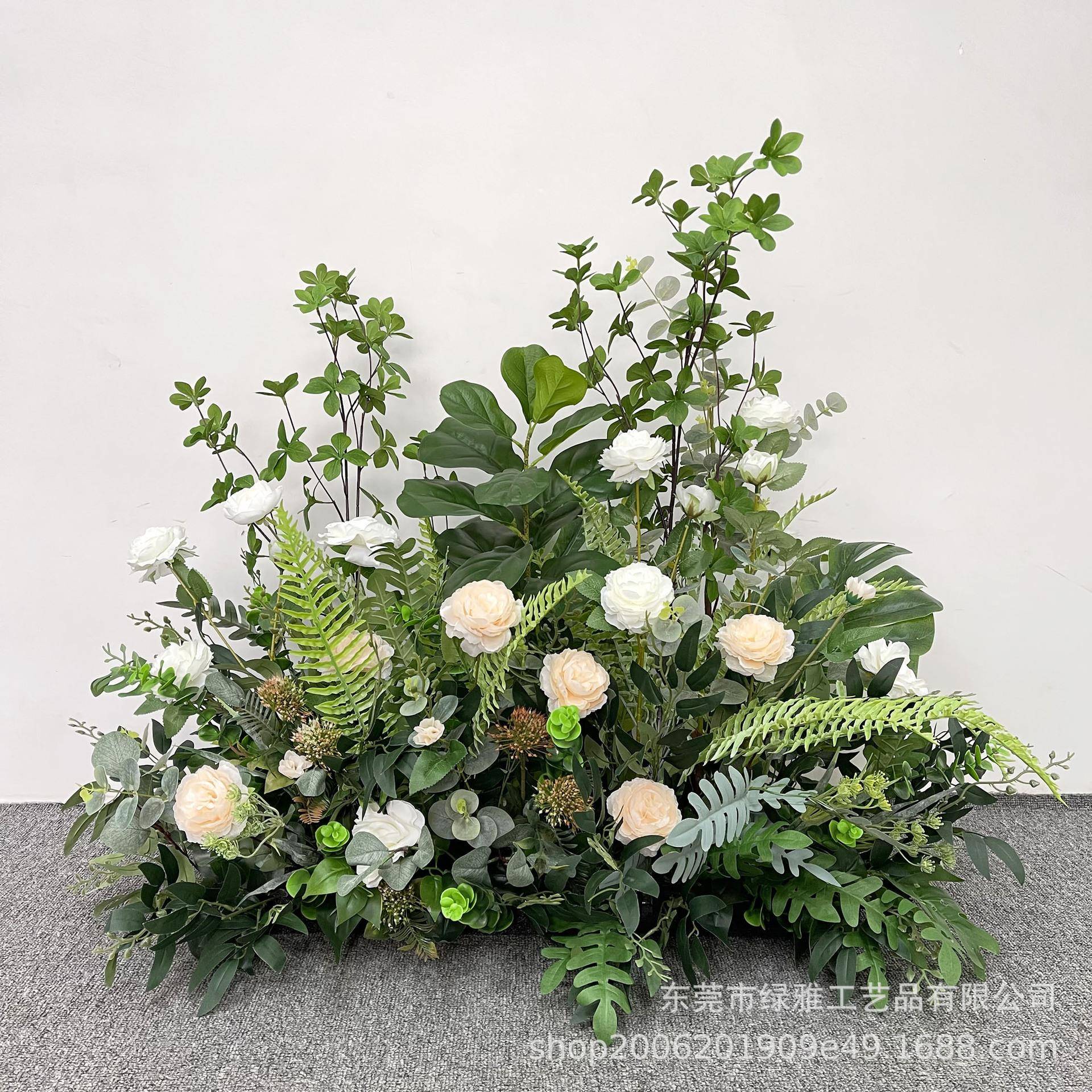 仿真绿植花箱装饰套槽装装组合店铺软装酒店餐PZI厅隔断花草饰蕨