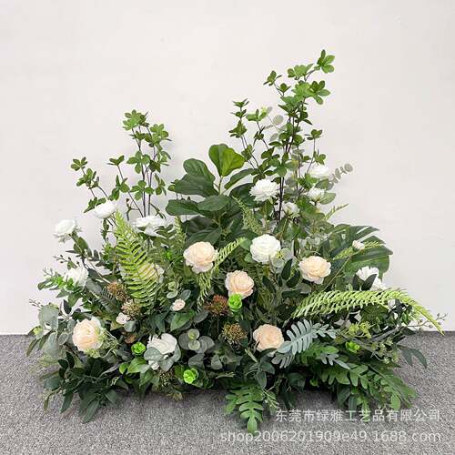 仿真绿植花箱装饰套槽装装组合店铺软装酒店餐PZI厅隔断花草饰蕨