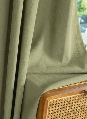 新款棉麻厚客水波纹提花水芙室棉厅卧书房阳台雪OCF尼尔加抹茶窗