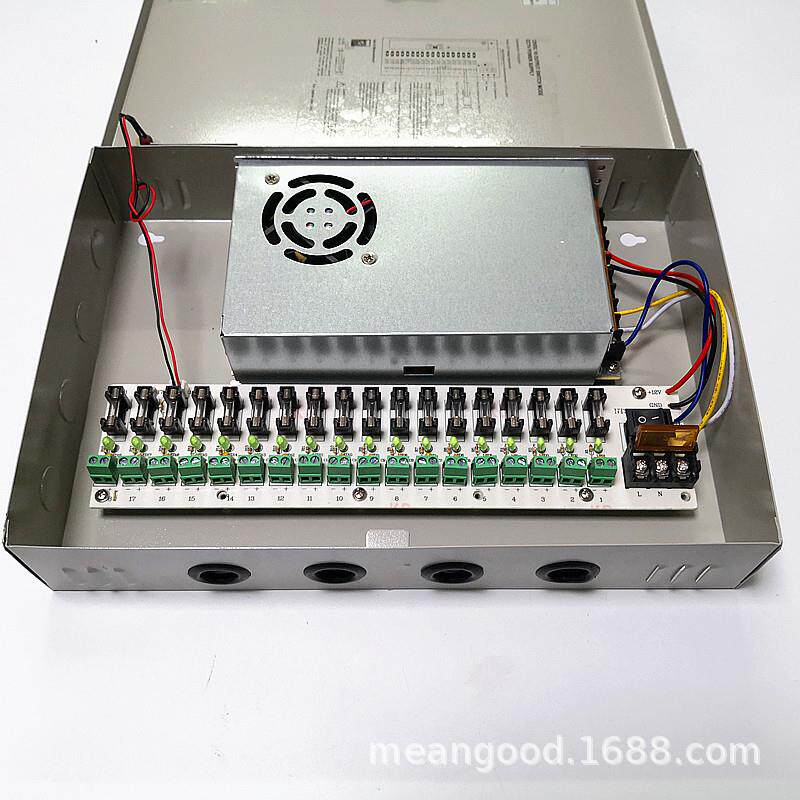 12V20A18路集中源供电电源箱控XTB工程开关电12V安防监监控源电箱