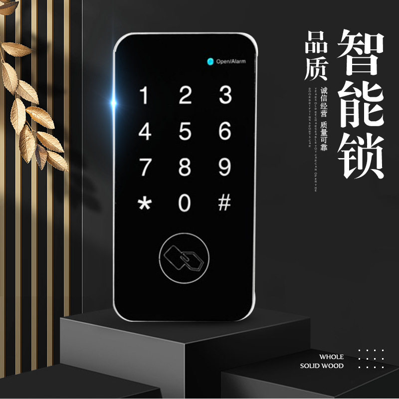 电子密码锁+刷卡办公柜密码锁 更衣柜密码锁 电子锁文件柜密码锁
