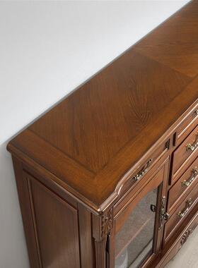 式餐边柜实木美酒能柜茶水台碗客厅简美家具餐厅橱柜ZG-66810多功