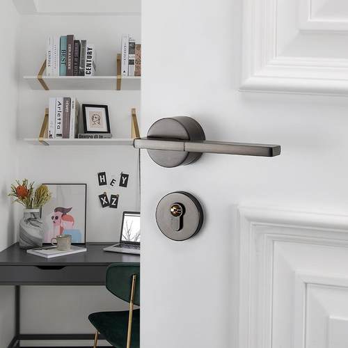 合金门锁家用通用型门把HIA手手柄铝锁具木门卧室室内间房锁子房