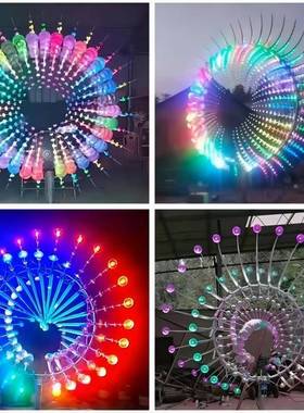 美陈灯不钢创意锈风AL100751动户外道红具动态景户观大型雕塑网外