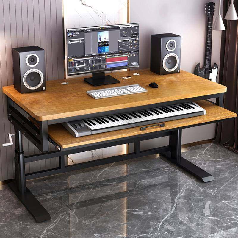 ?电钢琴收纳桌桌升工降抽拉式子琴mi键盘桌架音乐制d作编无品牌/i