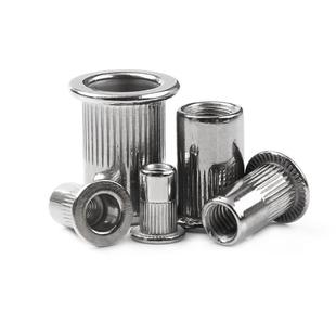 厂家直1锈50pc盒MJK装 1PC工 不钢拉铆销s螺母平头竖纹铆螺母组合