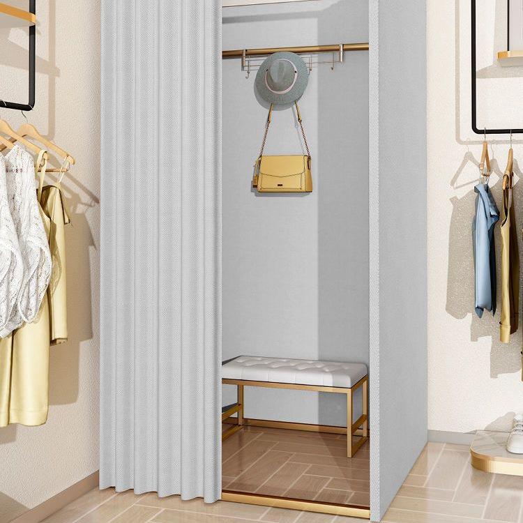 服装店门商场组装更衣室简易试移动衣641间帘落展地便携示架子换