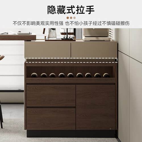 意吧台-1式简可客伸缩约吧台一体柜小型家用沙发侧边柜厅隔断储户