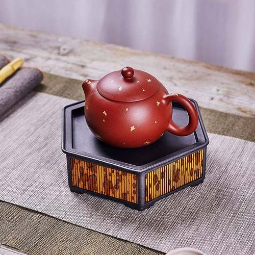 湘竹无品牌/制壶锡承复古手工茶盘茶海干泡茶储水托盘台潮州茶具