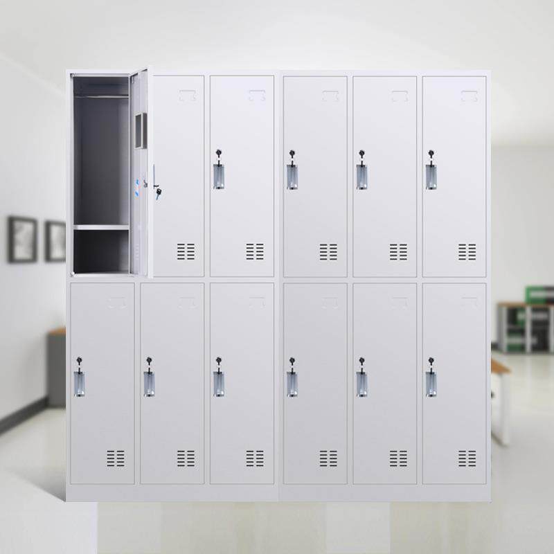 四门xs-041更衣皮柜工宿舍六员门钢制储物带锁换衣柜铁2门柜更衣