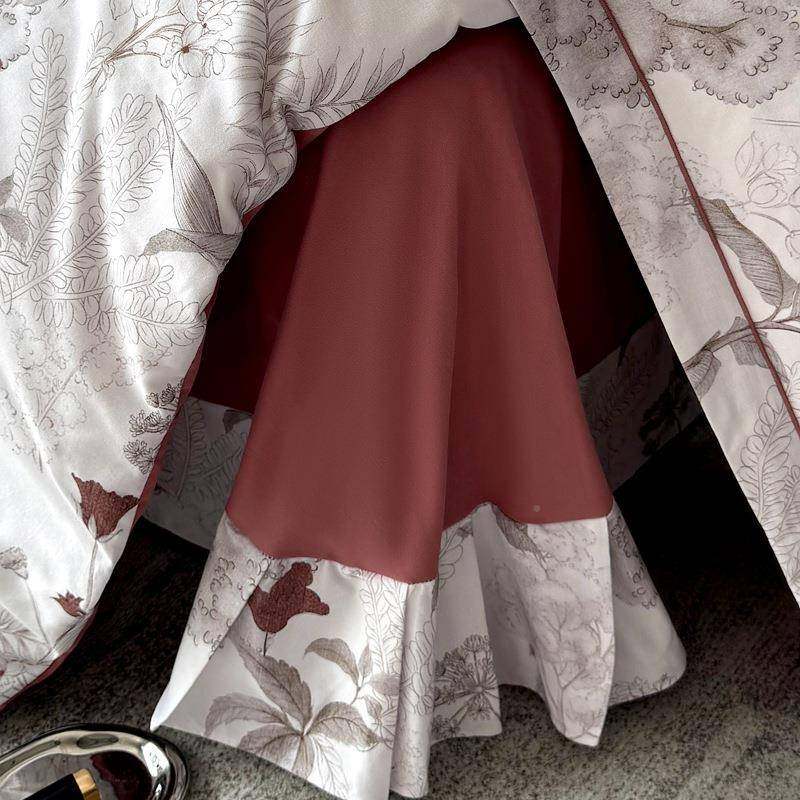 简约印纯棉花四件套全棉磨毛厚床被MFW套单秋冬床加上用品南通家