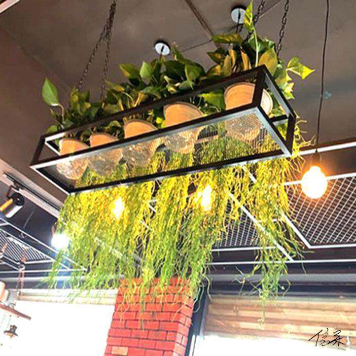 业风墙架上置物架板吊架一字工植物tb-55802挂花铁艺餐厅壁挂绿植