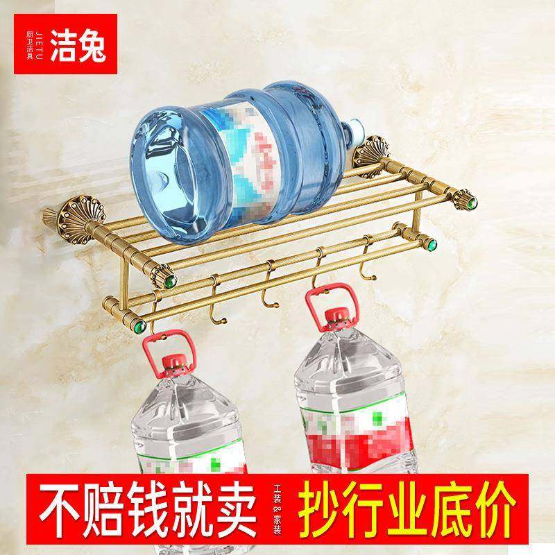 全铜仿古浴毛FGO生巾架杆环室欧式复古卫间五金挂套件置物架免打