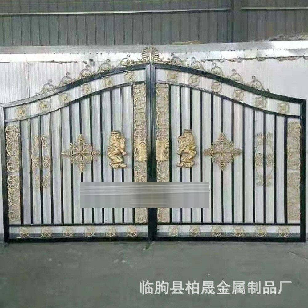 铁艺厂大门定制墅小区庭院大门艺不锈钢材质防别BYC盗铁大门家