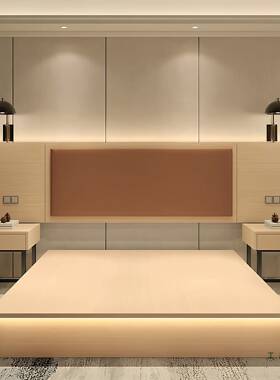 酒店家具宾馆床标套间单间全民宿公寓定床制单人出租房双床F997T6