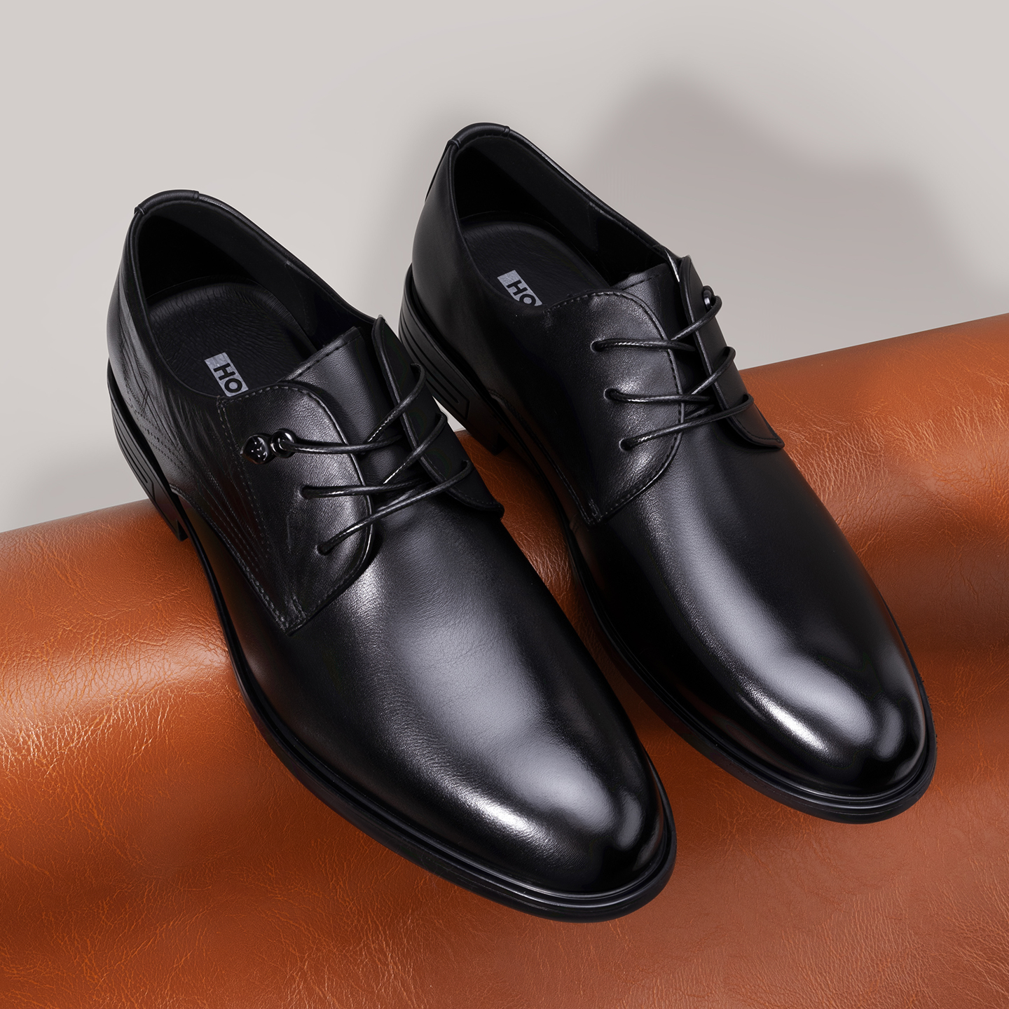 红豆皮鞋男结婚真皮正装商务德比鞋2025年新款舒适时尚英伦新郎鞋