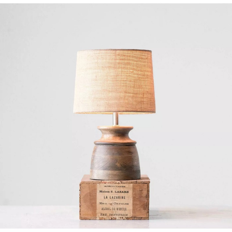 实木做旧美式个性简约迷你民宿度假酒店客厅茶几台灯卧室床头台灯