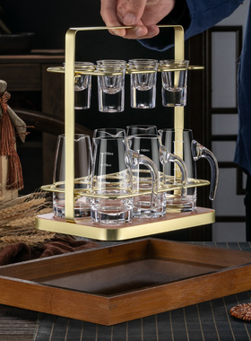 酒柜装饰品摆件高档新款2021y新中式客厅家居白酒架乔迁礼品搬新