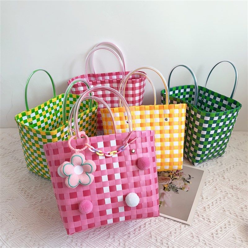新款打包带编织包手工编织菜篮子包伴手礼篮子彩色中秋节礼品篮子,箱包皮具/热销女包/男包,小方包,淘宝优惠券,粉丝福利购,淘宝优惠卷