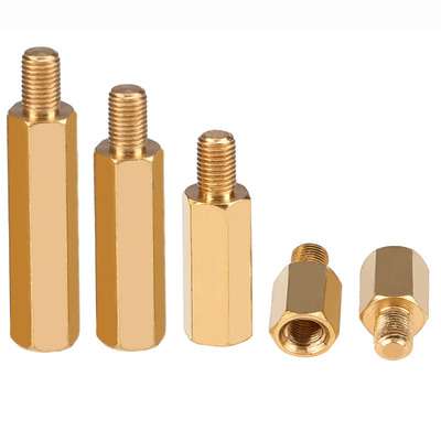六角铜柱单头铜螺柱M6*10x12x15x20x25x30x35x40x45x50x55x60+8mm