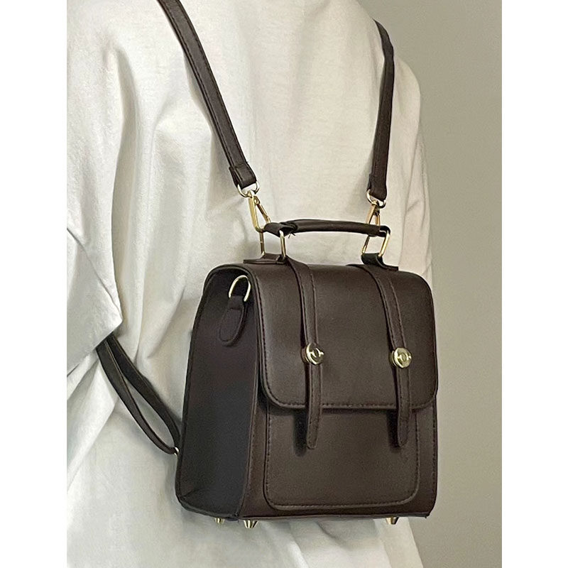 小众美式复古双肩包2023新款潮学生背包英伦通勤包手提斜挎旅游包,箱包皮具/热销女包/男包,双肩背包,淘宝优惠券,粉丝福利购,淘宝优惠卷