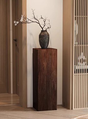 方形木墩矮凳原木酒店摆件茶几y复古实木墩子树桩木桩凳个性侘寂