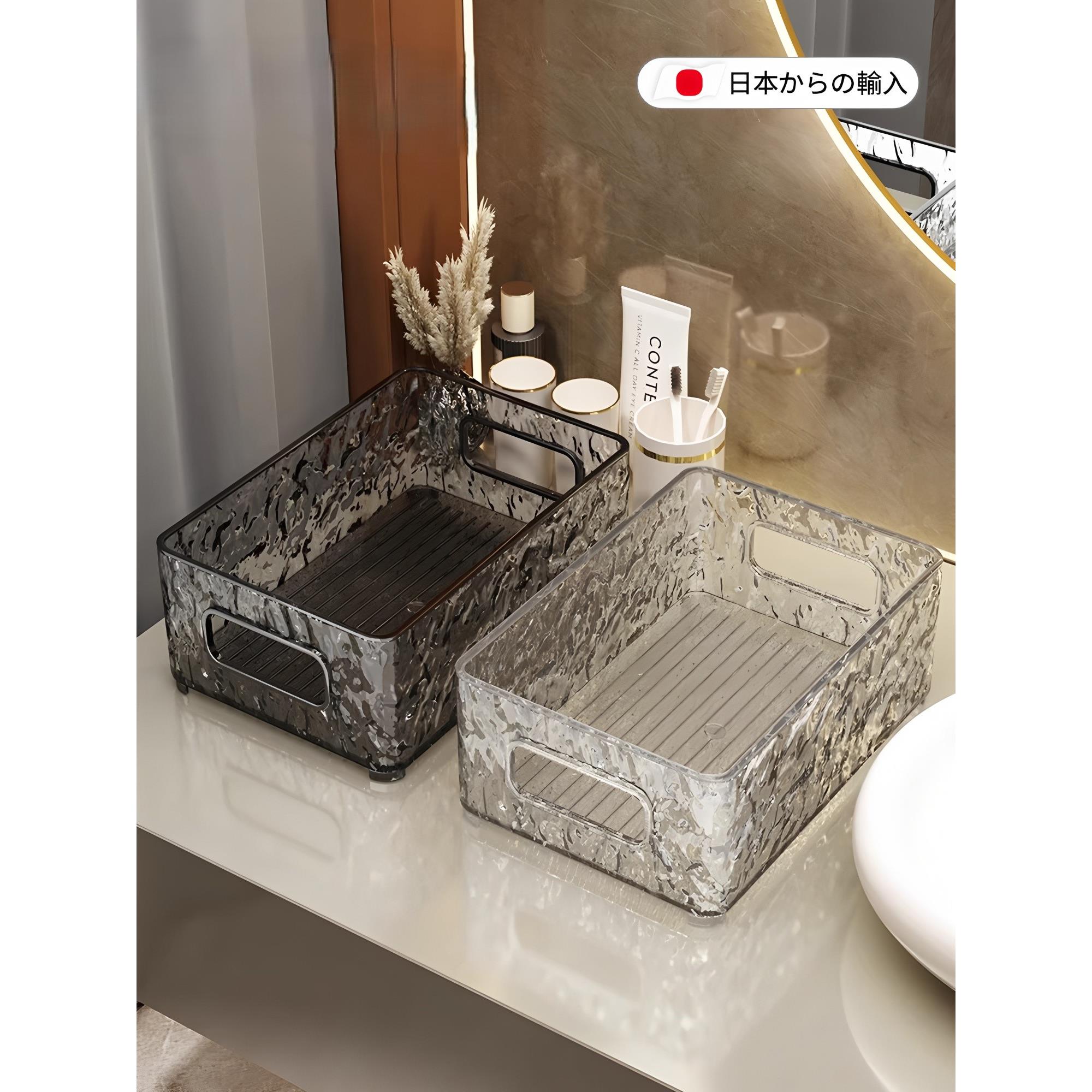 嘎嘎结实耐用！化妆品收纳盒桌面空间利用神器长方形透明置物架