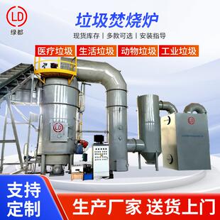大型一体立式生活垃圾焚烧炉处理医废焚烧炉病死动物尸体焚化
