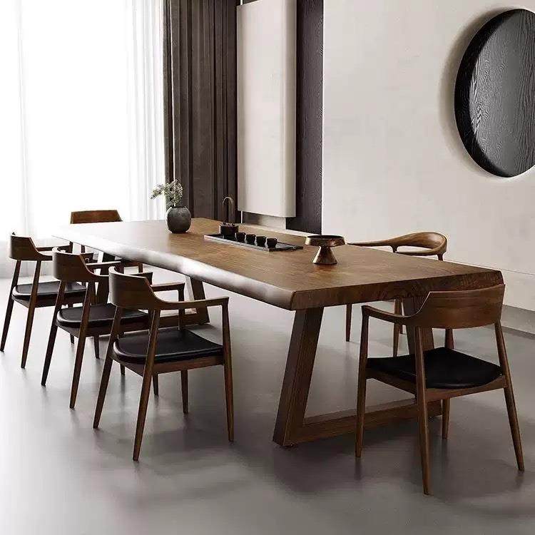 侘寂风实木茶桌椅组合简约现代大板桌客厅家用茶台阳台原木茶几桌,住宅家具,茶几,淘宝优惠券,粉丝福利购,淘宝优惠卷