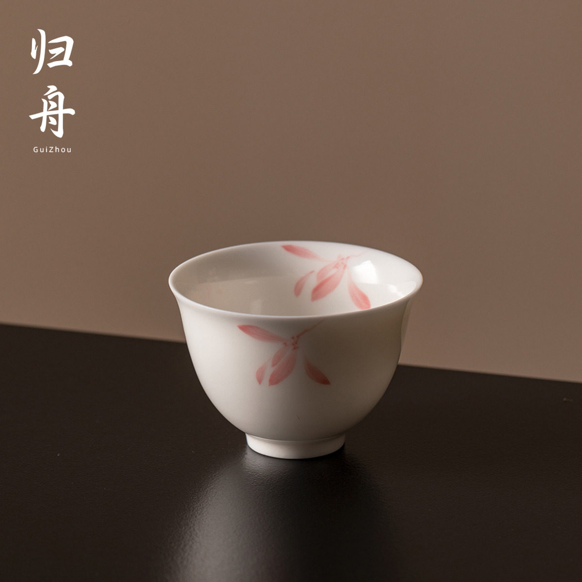 归舟手绘秋水兰花羊脂玉泡茶杯陶瓷功夫茶具主人杯白瓷家用品茗杯,餐饮具,茶杯,淘宝优惠券,粉丝福利购,淘宝优惠卷