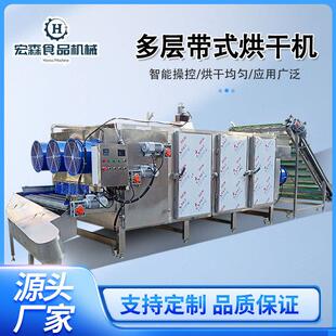 大型山药片红薯干烘干生产线连续式八角干燥机蔬菜叶片带式烘干机