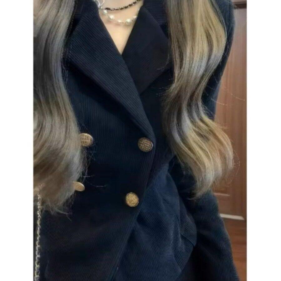 小香风赫本黑色高级感西