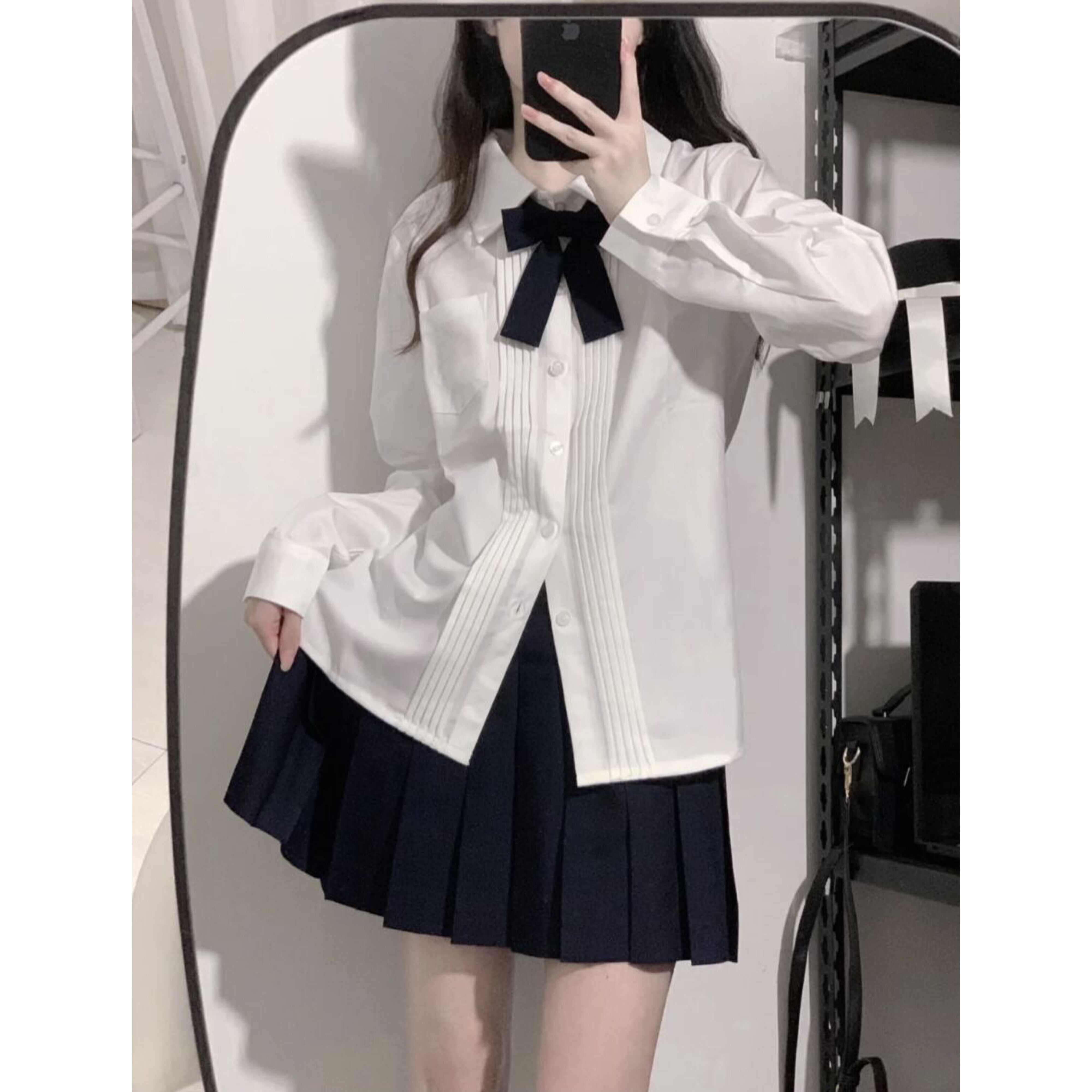 jk制服长短袖衬衫女学院